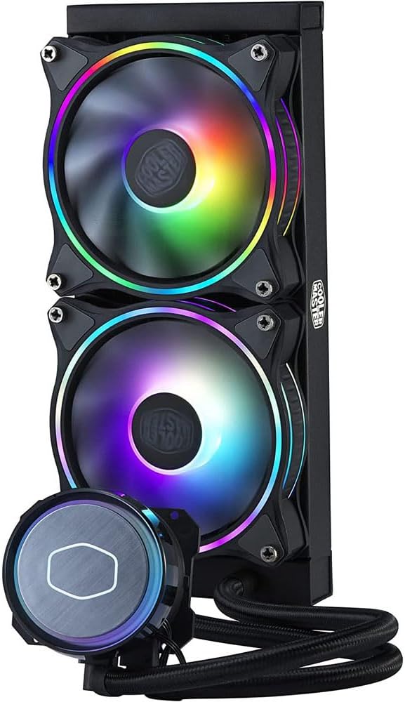 Cooler Master MasterLiquid ML240 Illusion CPU-Flüssigkeitskühler – AIO-Wasserkühlungssystem, Pumpe d