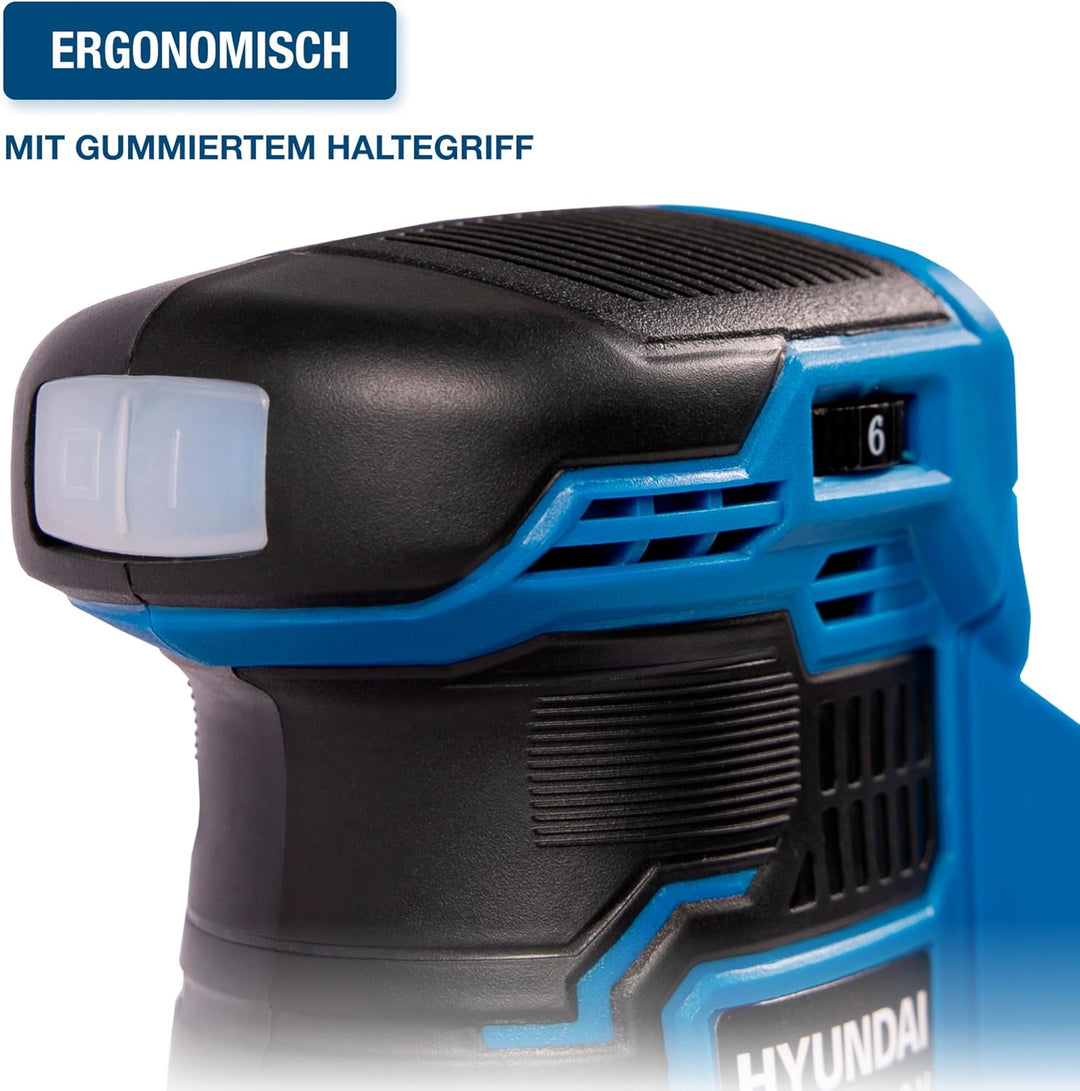 HYUNDAI Akku-Exzenterschleifer COS1801LI, Schwingschleifer, Schleifmaschine, Schleifer, Schleifgerät
