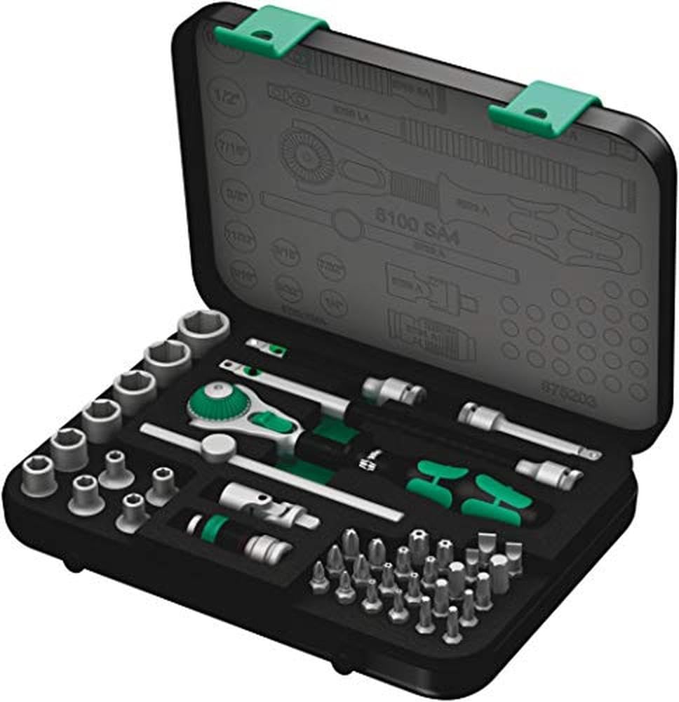 Wera 8100 SA 4 Zyklop Speed-Knarrensatz, 1/4 Zoll-Antrieb, zöllig, 41-teilig, 05003535001 1/4 Zoll z