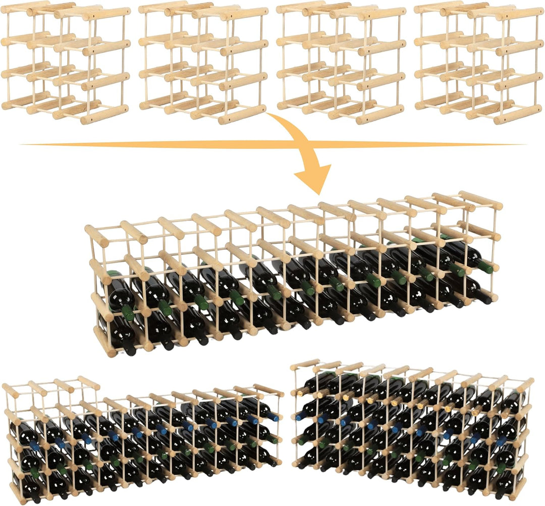 Weinregal Modular TANNE, für 56 Flaschen oder mehr, Flaschenregal, Weinständer, Getränkeregal, Flasc