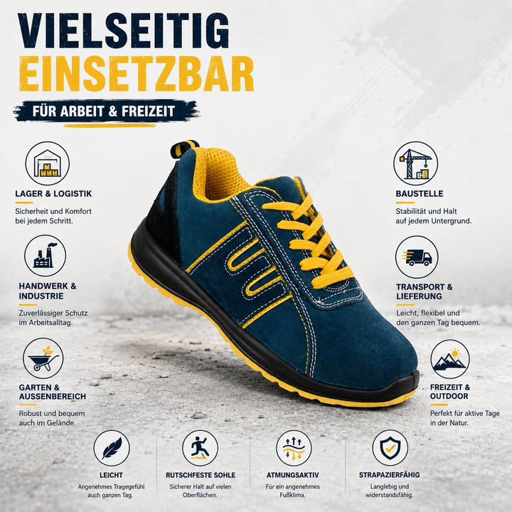 Urgent Arbeitsschuhe 212 S1 Sicherheitsschuhe Herrenschuhe 40 EU Blau, 40 EU Blau