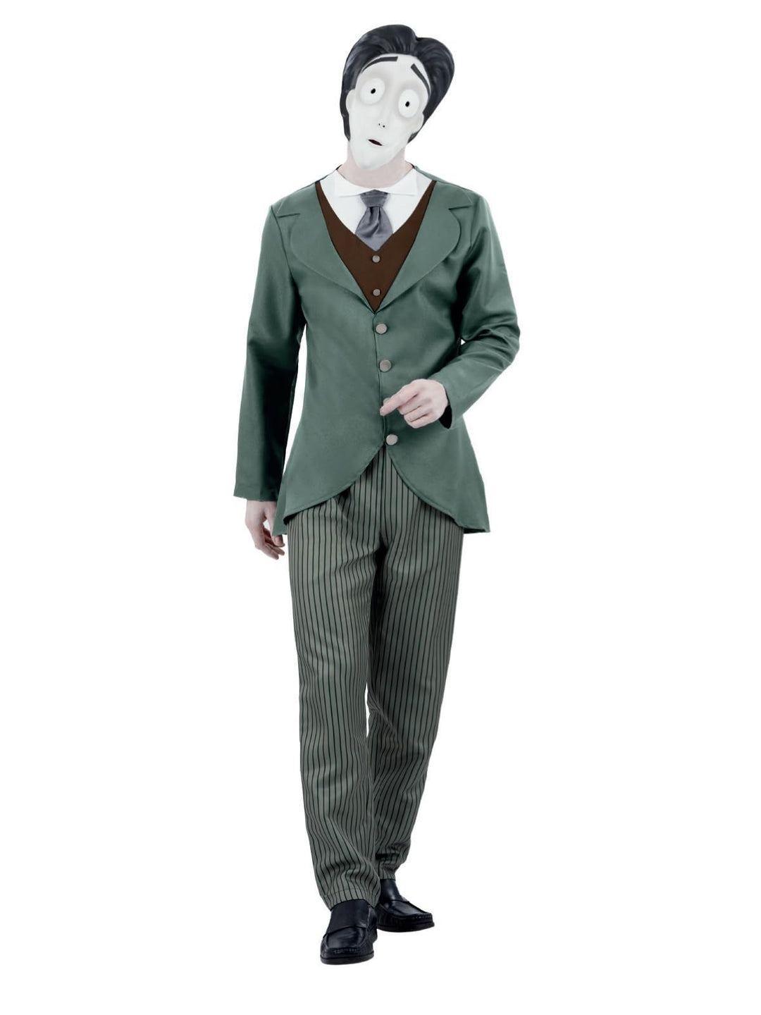 Smiffys Herren Corpse Bride, Victor Van Dort Groom Costume, Mask, Corpse Bride, Victor Van Dort Bräu