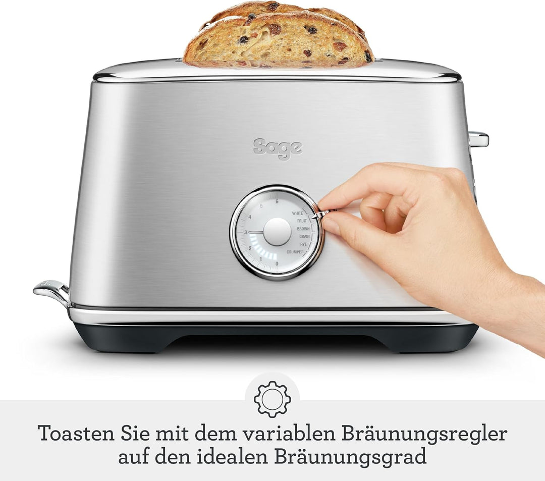 Sage - Toast Select Luxe - 2-Scheiben-Toaster mit LED-Countdown-Anzeige - Mit Liftfunktion, 6 Einste