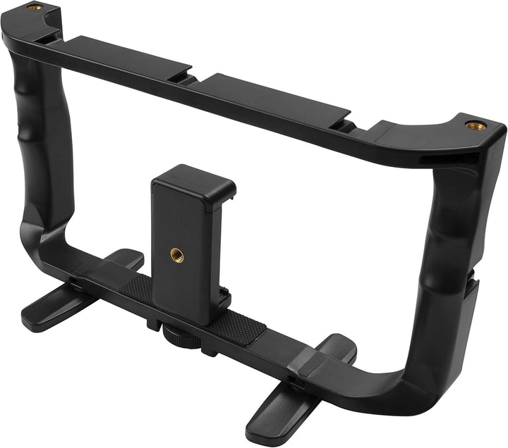GadgetMonster Smartphone Vlogging Kit für YouTube Videos, bestehend aus Handy Stativ, Richtmikrofon