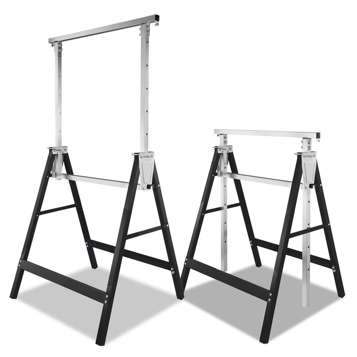 Daromigo Gerüstbock, 2x Unterstellbock 7-fach höhenverstellbar 80-130 cm, klappbar Metallbock Klappb