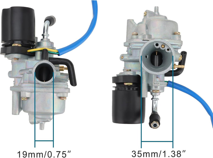 GOOFIT PZ19 Vergaser E-Choke Ersatz für 2 Stroke 50cc 90cc 110cc Jog Adly Eton Beamer Dino Geländefa