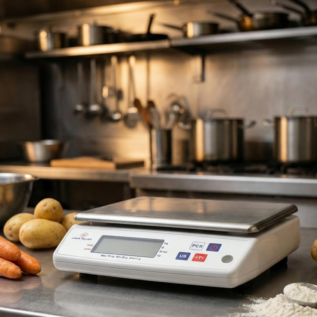 Professionelle Digitale Küchenwaage 10 kg IP53-240x240x75 mm | Präzise Messungen bis 10 kg • IP53-Sc