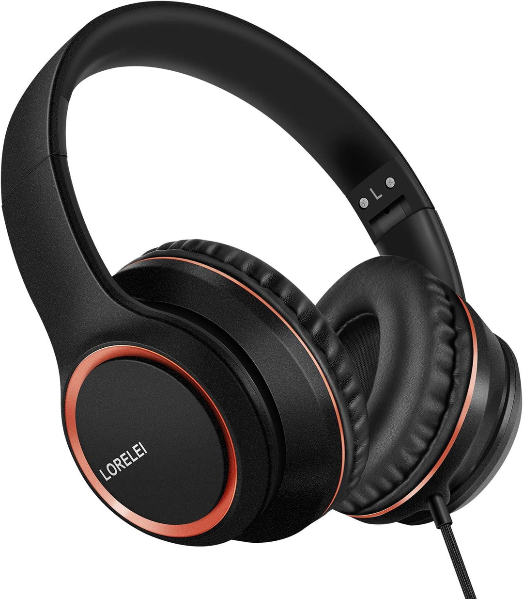 LORELEI X8 Over-Ear-Kopfhörer mit Mikrofon mit 1,45 m verwicklungsfreier Nylonschnur und 3,5-mm-Stec