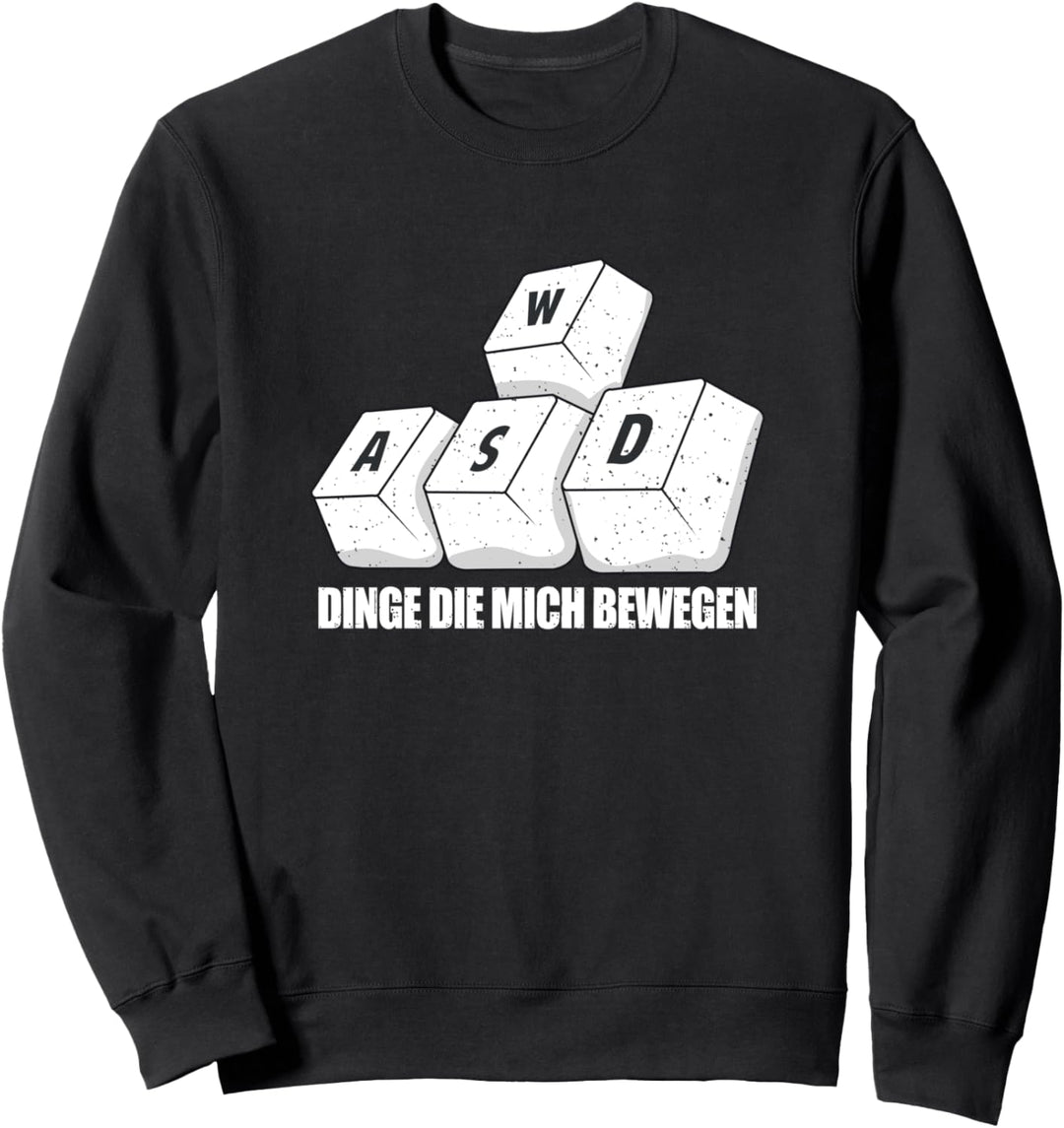 WASD PC Gamer Videospiel Gaming Zocken Geschenk Zocker Sweatshirt