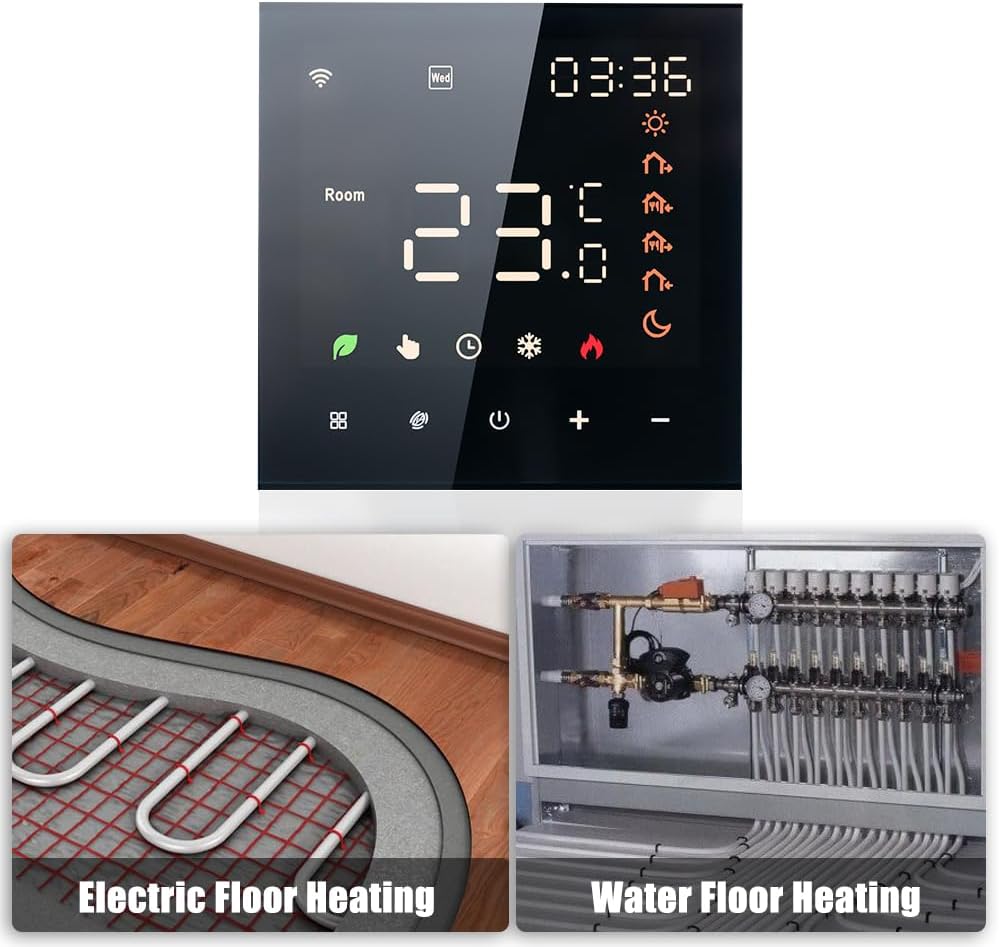 2023 Irishom WiFi Thermostat Raumthermostat Elektrische Fussbodenheizung Wchentlich Programmierbar E