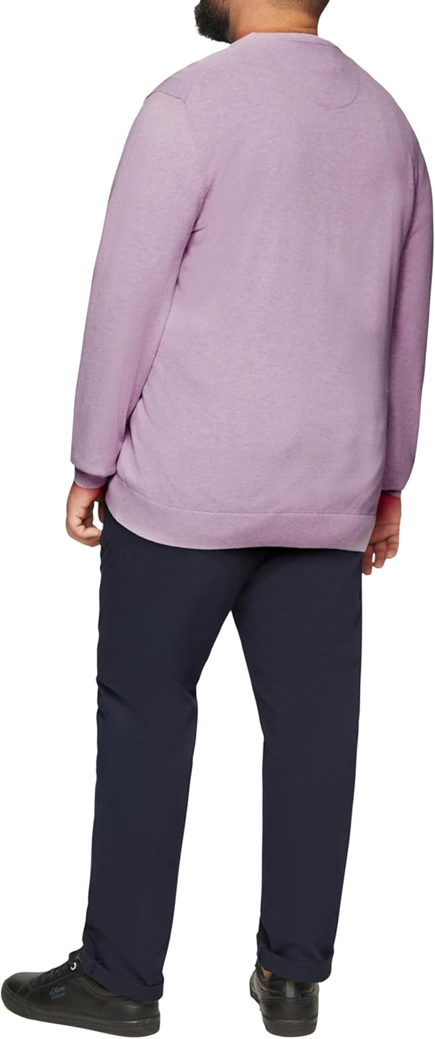 s.Oliver Herren 2152193 Pullover mit Logo-Stitching XXL 40w0 Rosa, XXL 40w0 Rosa