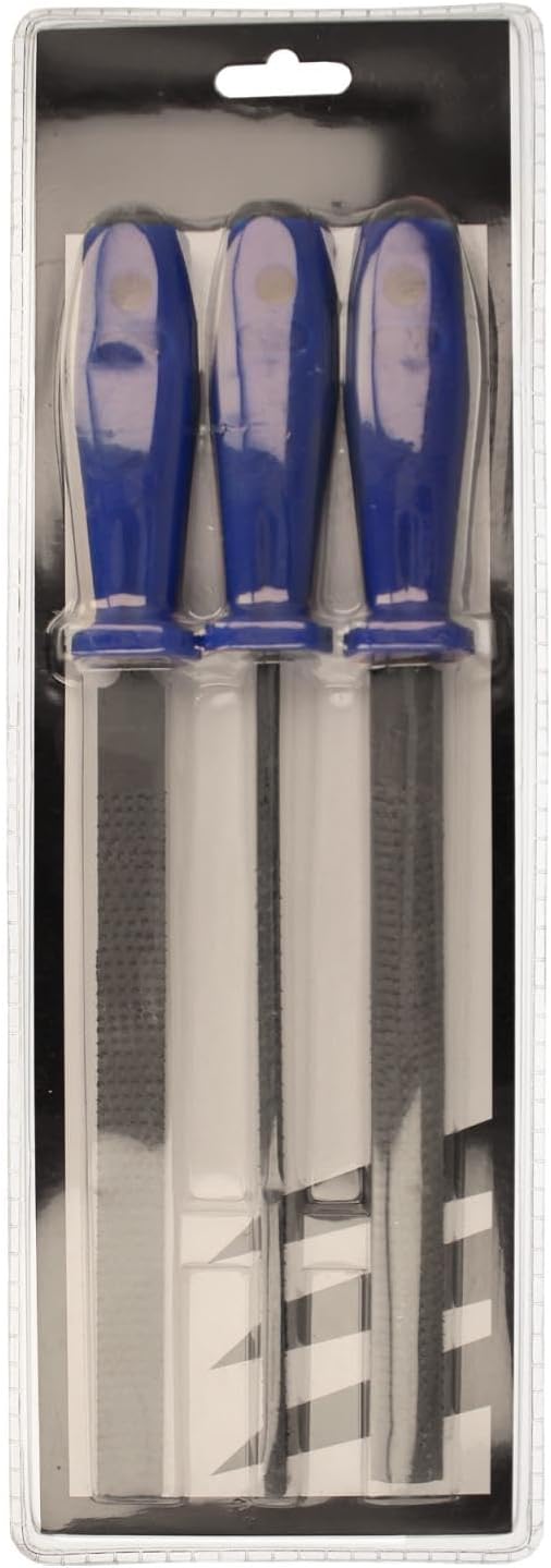 Raspelset 3-teilig · 3x 31cm lange Holzraspeln · ideal zum Schleifen &amp; Entgraten · Rundraspel, Halbr