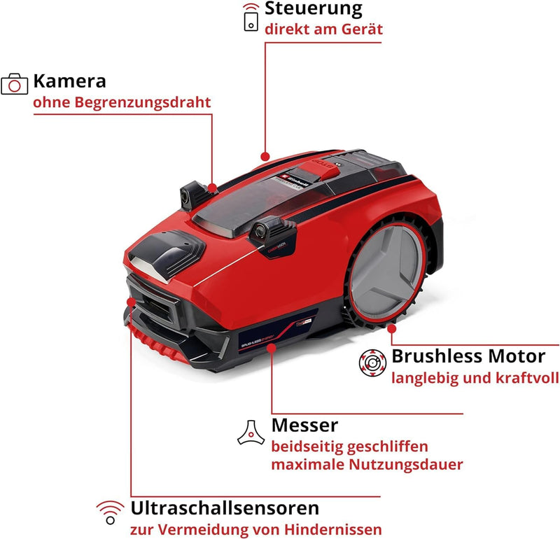 Einhell Mähroboter FREELEXO CAM 500 Power X-Change (18V, Kamera ersetzt Begrenzungsdraht, für 500 m²