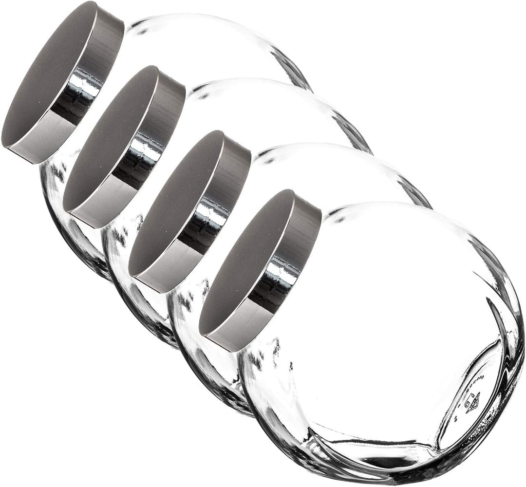 BigDean 4er Set 2 Liter Bonbonglas mit Schraubdeckel - Candy-Glas gross - Für Süssigkeiten, Kekse, M