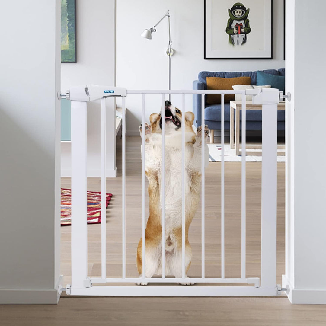 Nobleza - Türschutzgitter für Hunde und Kinder, Treppenschutzgitter Ausziehbar 75-82 cm, Kindergitte