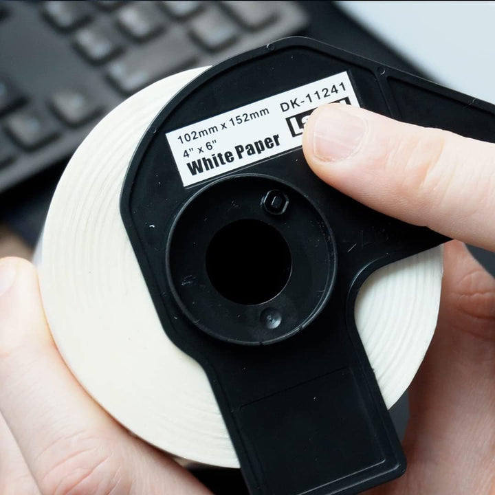 specmark 10 Rollen Einzeletiketten kompatibel mit Brother DK-11207 Ø 58mm 100 Stück Etiketten für al