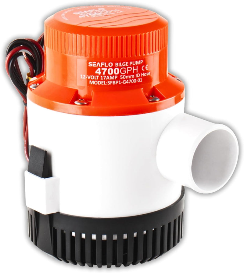 SEAFLO 01-Serie 4700GPH Bilgepumpe – 12 V Marine Tauchpumpe mit Anti-Irlock-Schutz, 4 Jahre Garantie