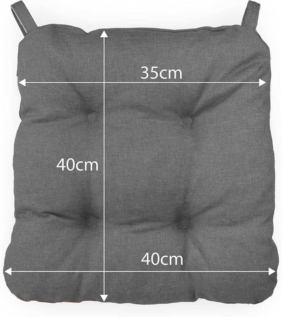 sunnypillow 4er Set Stuhlkissen mit Klettverschluss Masse: 40 (vorne) | 35 (hinten) x 40 x 8 cm Pols