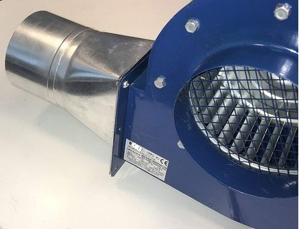 4 Eck/Rund FLANSCH 120mm Durchmesser Adapter Rohranschluss Schlauchanschluss für Radialgebläse Radia