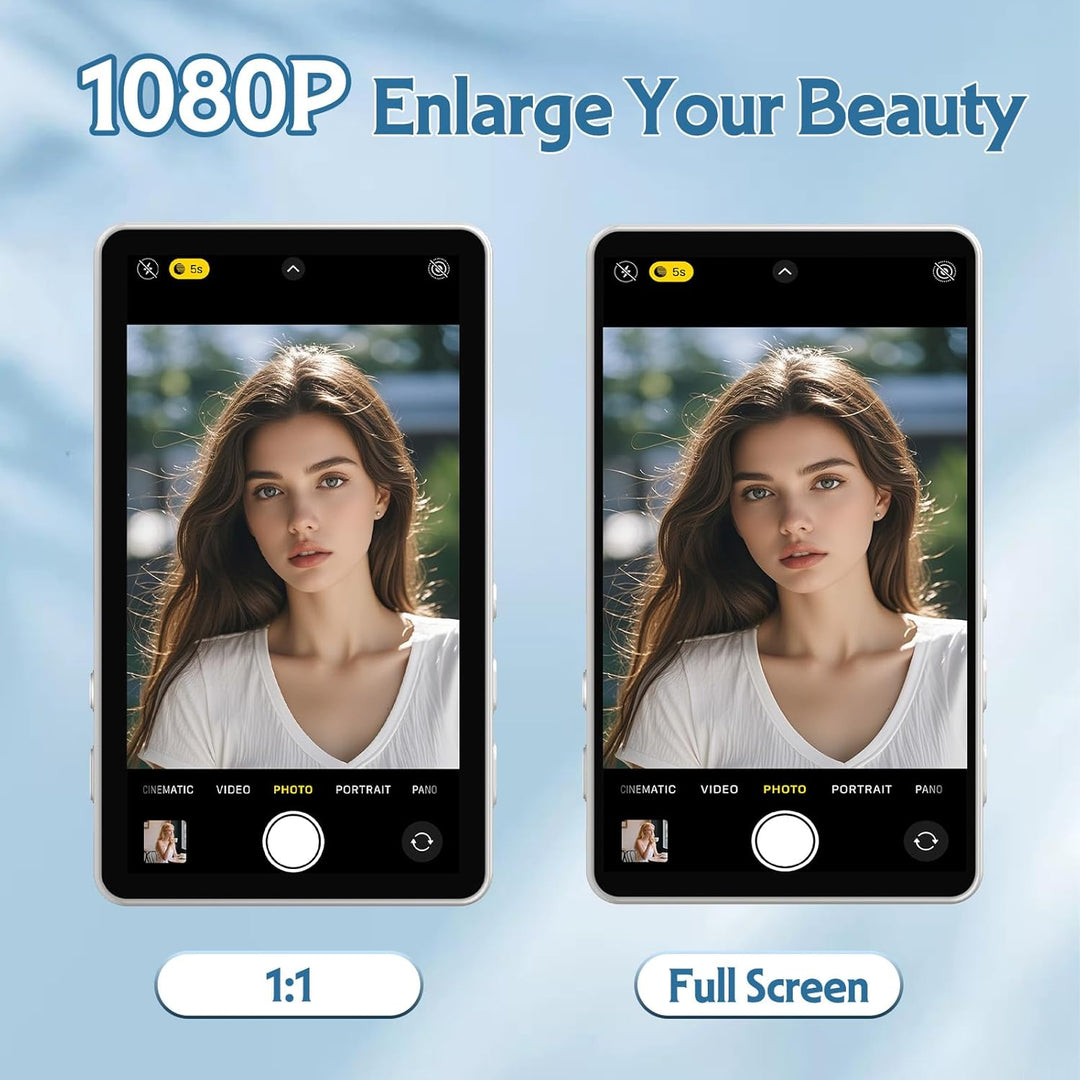 Vlog Screen Handy:1080P Magnetischer Selfie Monitor für Rückkamera,Spiegelung für iPhone&Androids(Ni