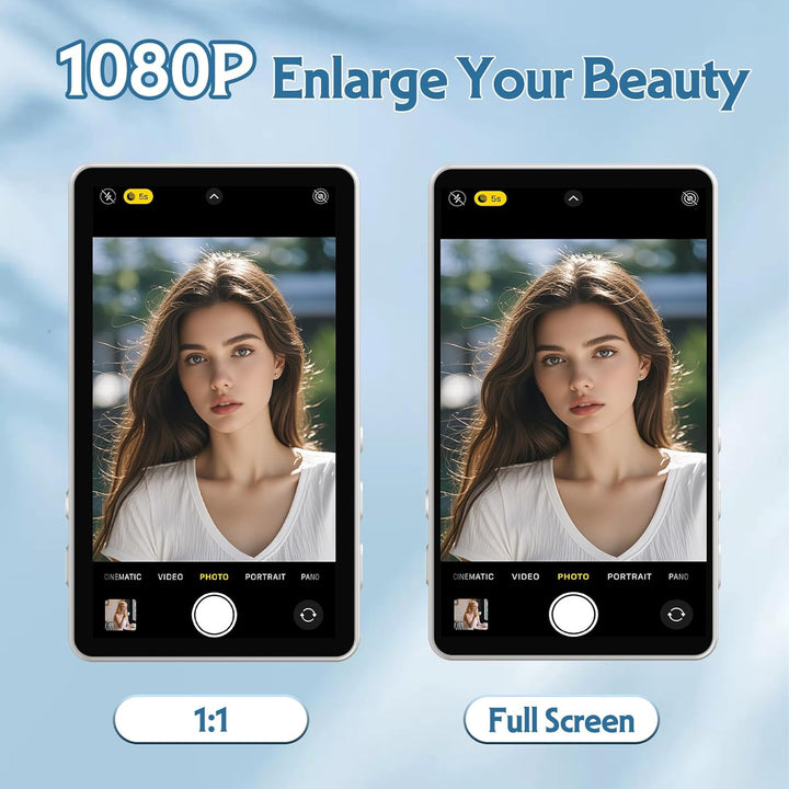 Vlog Screen Handy:1080P Magnetischer Selfie Monitor für Rückkamera,Spiegelung für iPhone&Androids(Ni