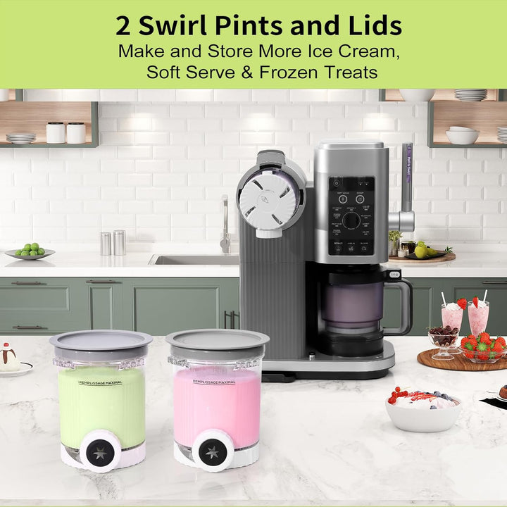 GoMaihe Behälter Kompatibel mit Ninja Swirl CREAMi: 2er-Set Tubs Zubehör für die Ninja Creami NC701