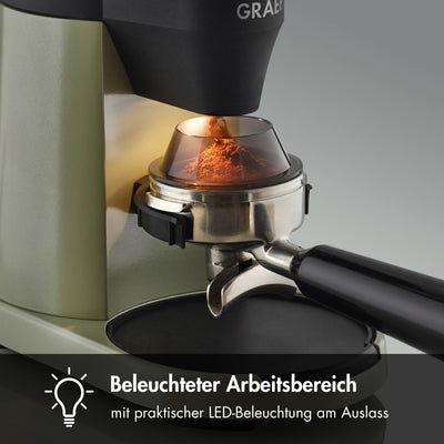 GRAEF Kaffeemühle CM8007 | Mühle für Kaffeebohnen | elektrische Bohnenmühle mit LED Beleuchtung | Ma