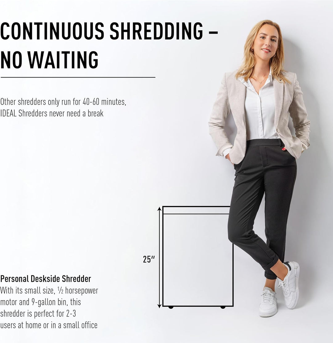 IDEAL 2445 Aktenvernichter, Sicherheitsstufe P-5, Partikelschnitt/Kreuzschnitt 2x15 mm, 10 Blatt Kap