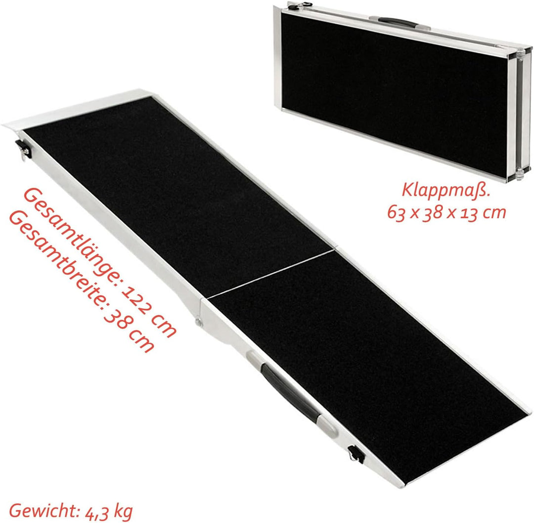 Petigi Hunderampe Hundetreppe Auto Kofferraum Treppen Rampe Einstiegshilfe für Hunde Klappbar Alumin