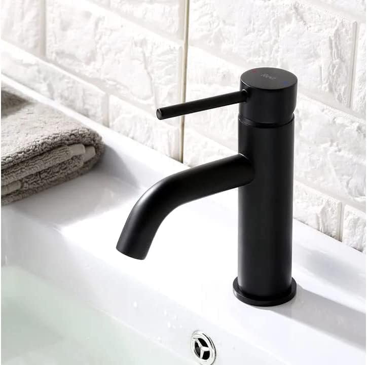 VBChome Waschbecken Armatur Schwarz Bad Wasserhahn Waschtisch Badarmatur Waschbeckenamatur Waschtisc