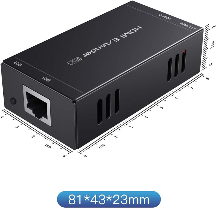 PWAYTEK HDMI Extender 1080p@60Hz, 3D, über Single Cat5e/Cat6/Cat 7 Kabel Full HD unkomprimiert Übert