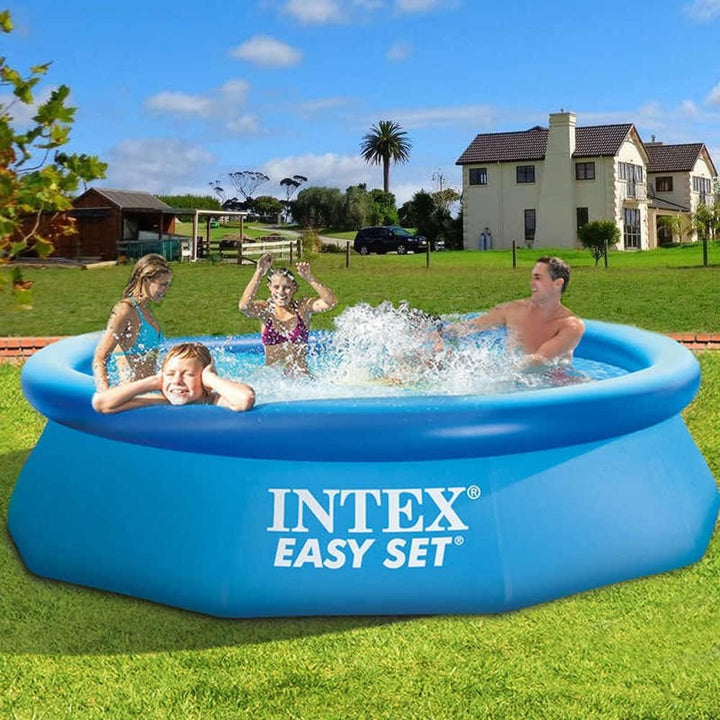 Intex 10Ft X 30In Easy Set Pool Set Blau 10 ft x 30-Inch Einzeln, Blau 10 ft x 30-Inch Einzeln