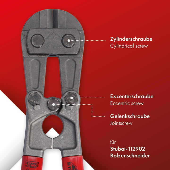 Ersatzkopf für STUBAI Bolzenschneider 470 mm | für die Metallbearbeitung, zum Schneiden von Baustahl