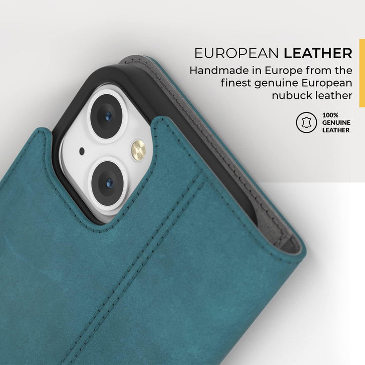 Snakehive iPhone 13 Hülle Leder | Stylische Handyhülle mit Kartenhalter & Standfuss | Handyhülle Sch