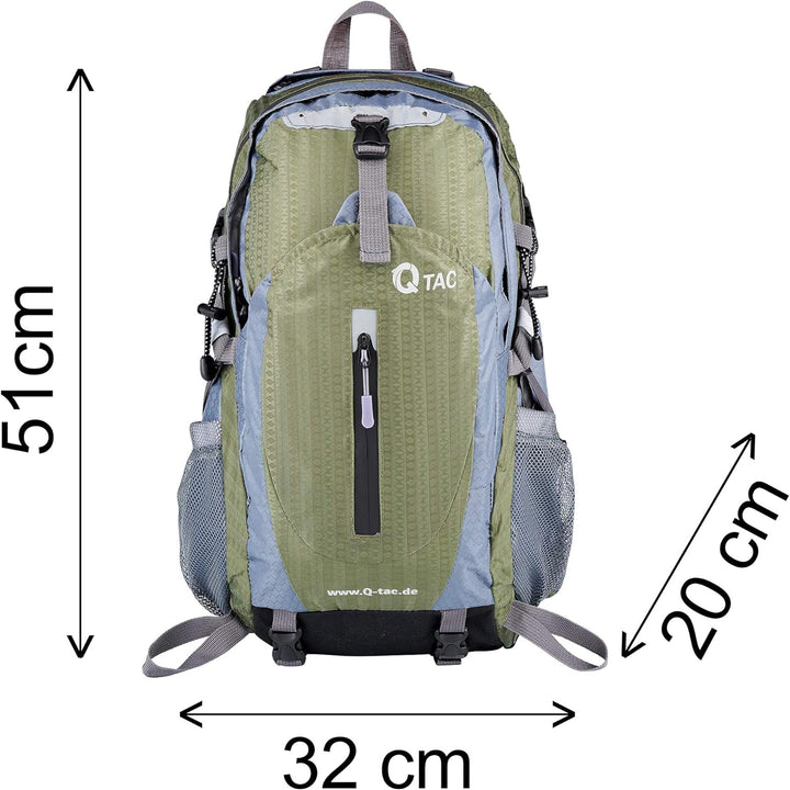 Q-Tac Wanderrucksack 26L, Rucksack Wandern, Outdoor, Sport, Daypack Fahrrad, Reisen, Klettern, Campi