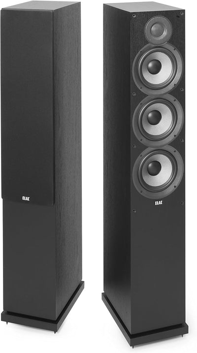 ELAC Debut 2.0 Standlautsprecher F6.2, Box für Musikwiedergabe über Stereo-Anlage, 5.1 Surround-Soun