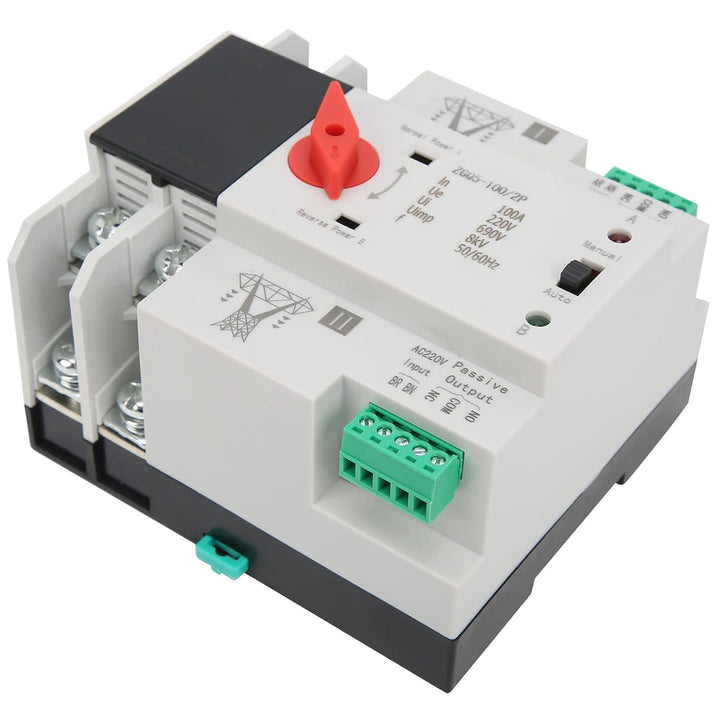 Jadeshay Dual Power Automatischer Transferschalter, Übertragungsschalter Unterbrechungsfreier 2 Wege