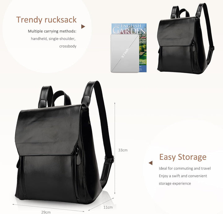 NICOLE&amp;DORIS Mode Damen Rucksack Henkeltaschen Schulrucksack Reisen Daypacks Outdoor Tasche Weich PU