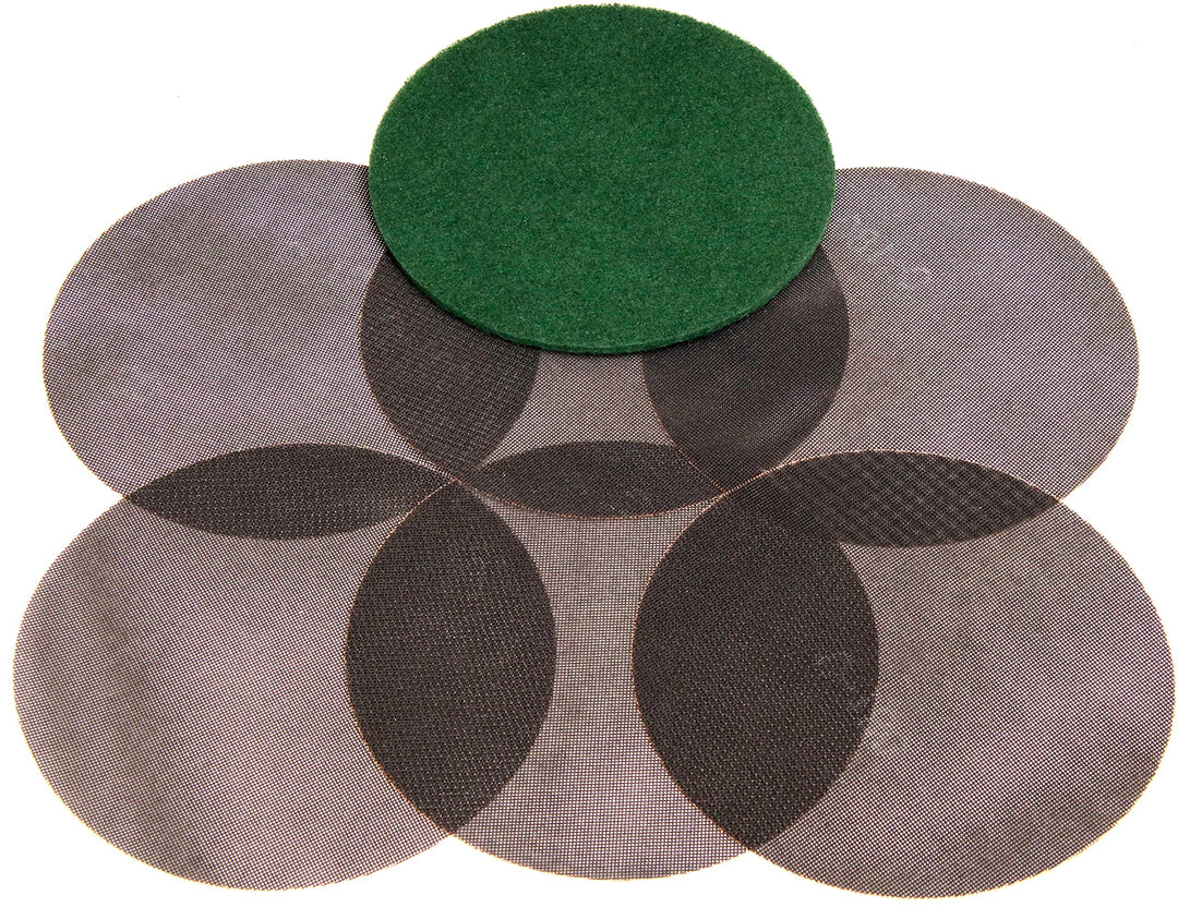 Starter Allround Schleifgitter Set - 6x Schleifgitter 1x Maschinenpad, + inkl. Padkunde Ø30cm passen