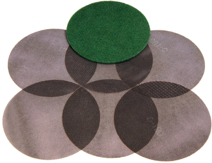 Starter Allround Schleifgitter Set - 6x Schleifgitter 1x Maschinenpad, + inkl. Padkunde Ø30cm passen