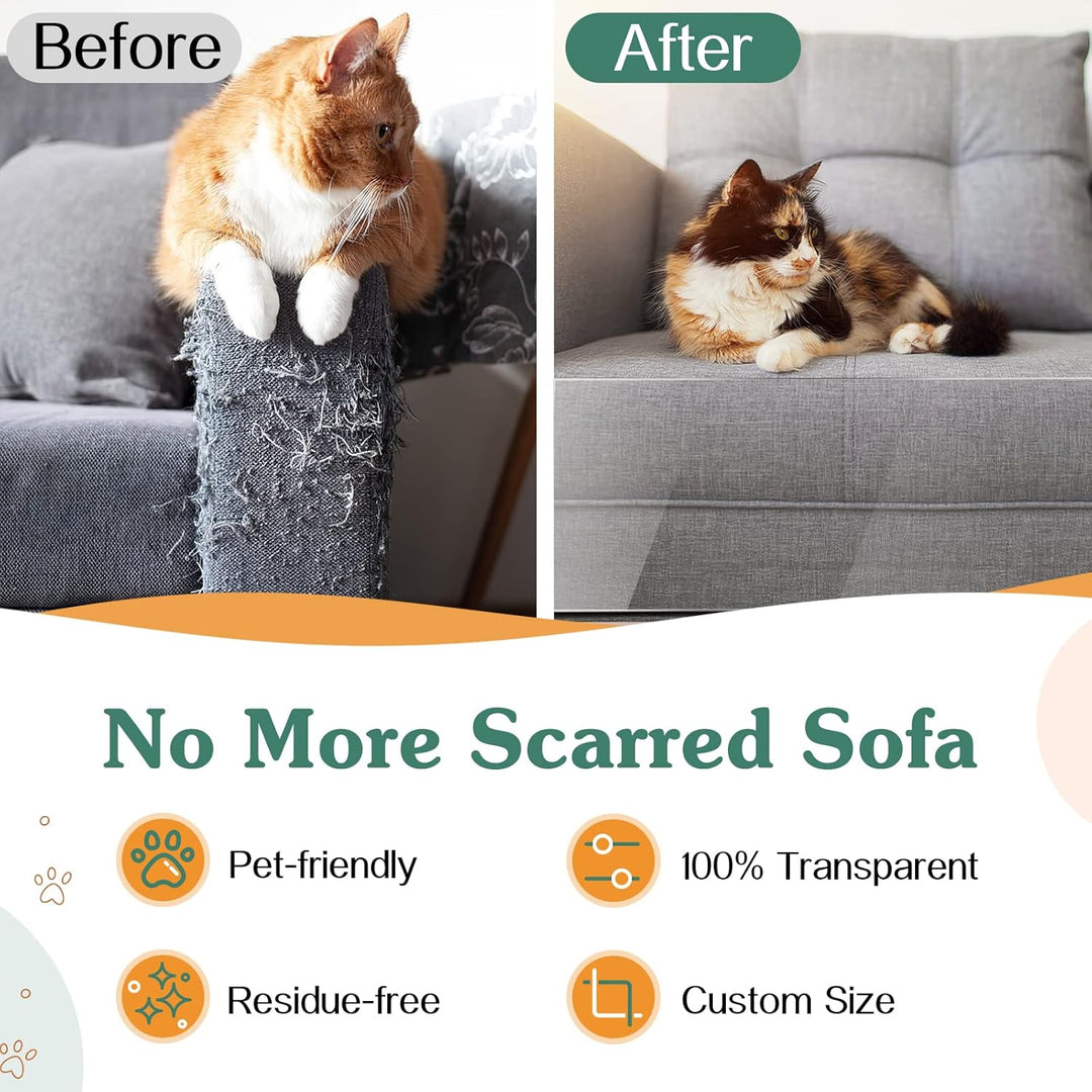 Lewondr Kratzschutz Sofa Katze, 30 × 300 cm Katzen Kratzfolie Sofa, Katze Kratzschutz Schutzmöbel mi