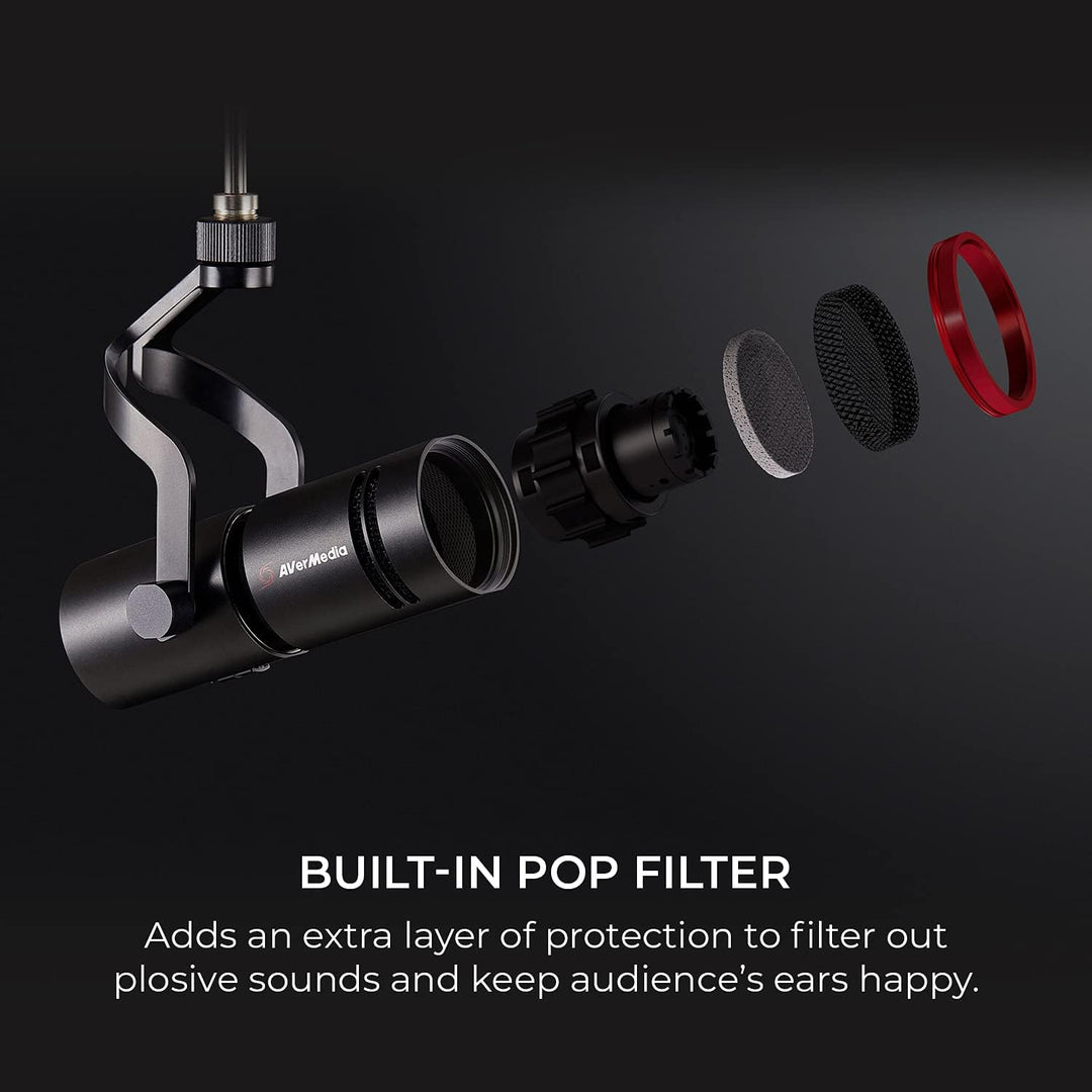 AverMedia Live Streamer MIC 330 - Dynamisches XLR Mikrofon für Content Creator - Geeignet für Live-S