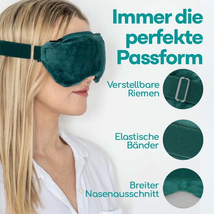 Medi Grade Augenmaske Kühlend und Wärmend - 2-in-1 Aktivierung in der Mikrowelle – Migräne Maske - W