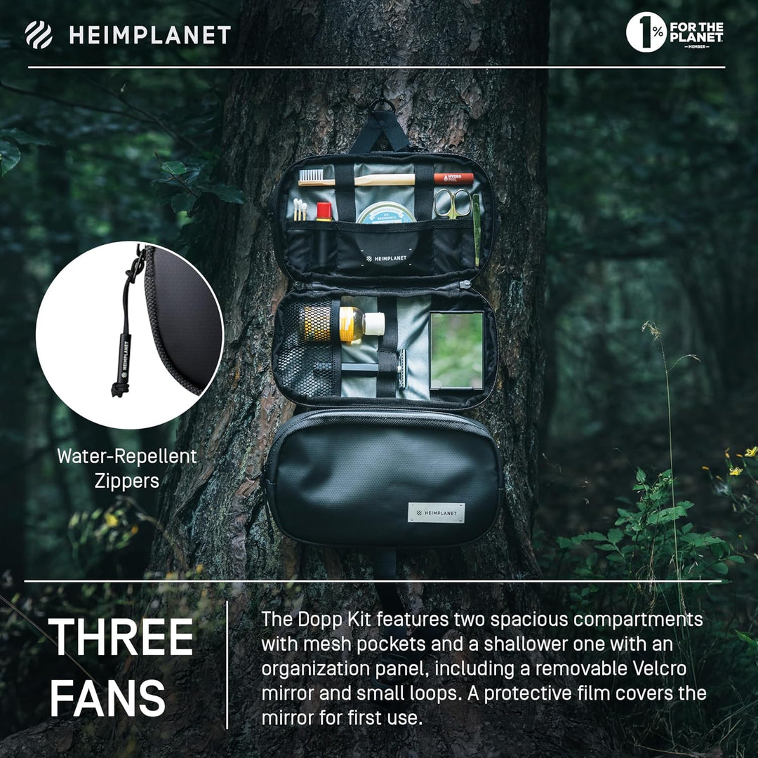 HEIMPLANET Original | HPT Carry Essentials - DOPP KIT Kulturtasche | Wasserfester Kulturbeutel aus r