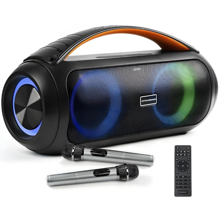 DYNASONIC D93 Tragbarer Bluetooth Lautsprecher IPX7. Kabelloser Outdoor-Lautsprecher. Stereoanlage.