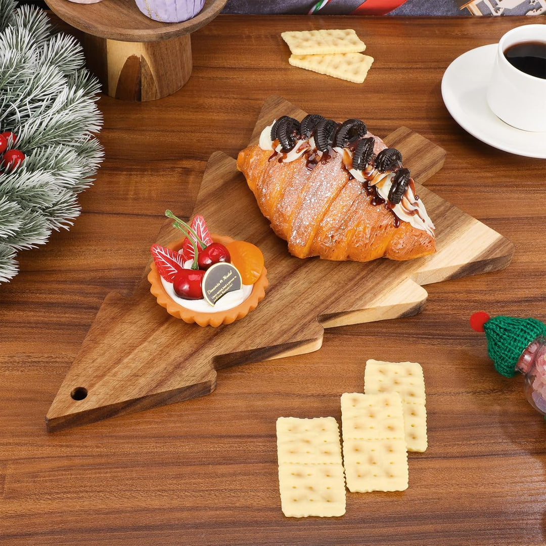 Holzbrett Weihnachten Gross Weihnachtsteller, Weihnachtsbaum Schneidebrett Charcuterie Board Dekorat