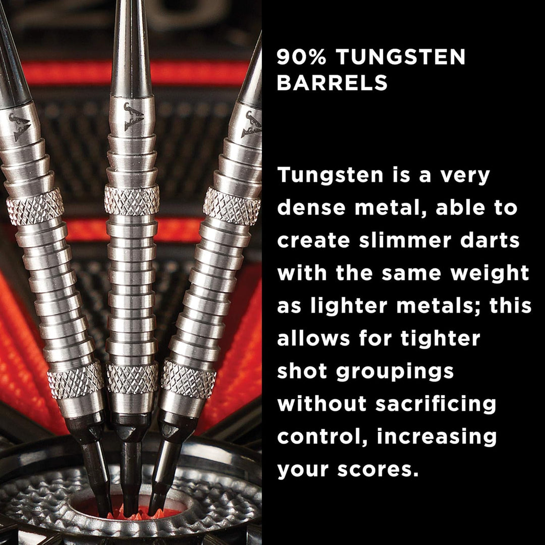Viper V-Factor Dartpfeile mit weicher Spitze, 90% Wolfram, mit Aufbewahrungs- / Reisetasche Geringel