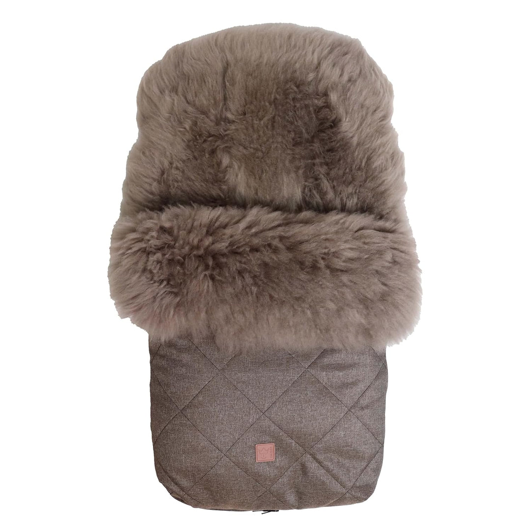 Lammfell Fusssack Nelly, Lammfell cappuccino, brown melange brown melange 1 Stück (1er Pack), brown