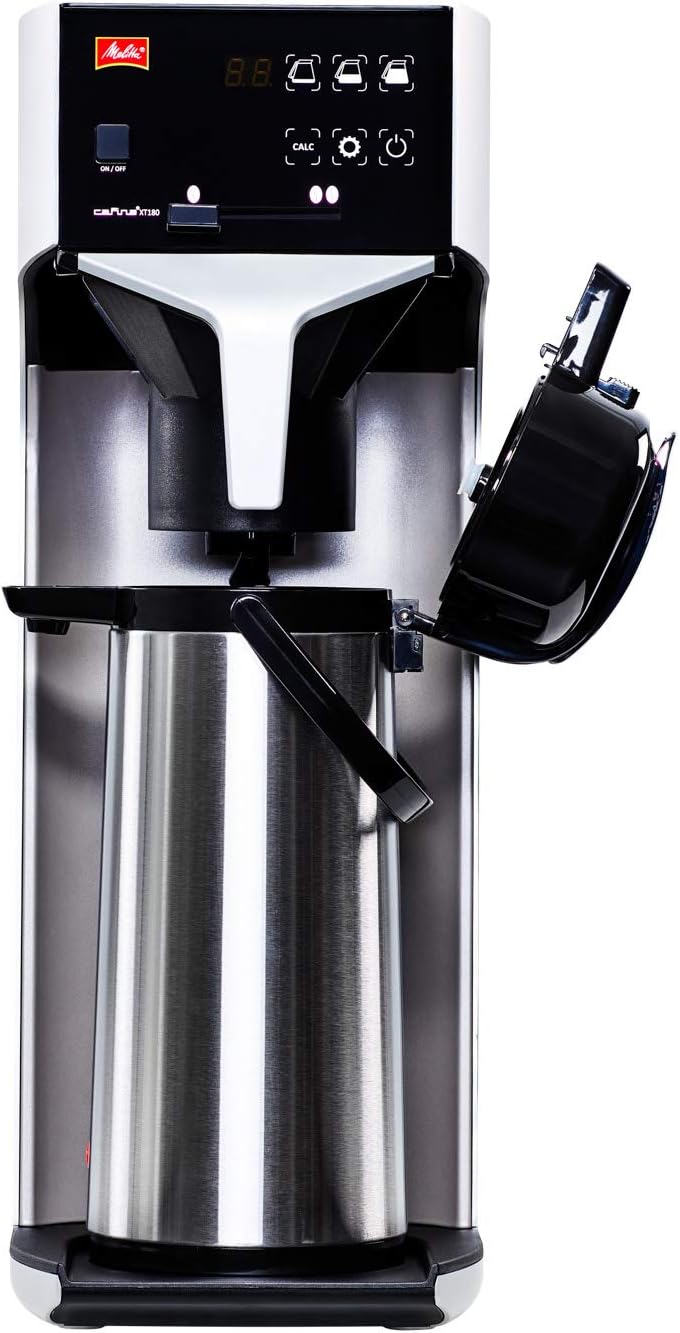 Melitta Pump-Isolierkanne, 2,2 l, ca. 18 Tassen, Edelstahlkolben, Edelstahl, Silber/Schwarz 2,2 l Ed