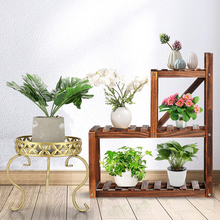 SUMTree Pflanzenständer Golden Pflanzenhocker Blumenständer Blumenhocker Blumentopfhalter Blumentrep